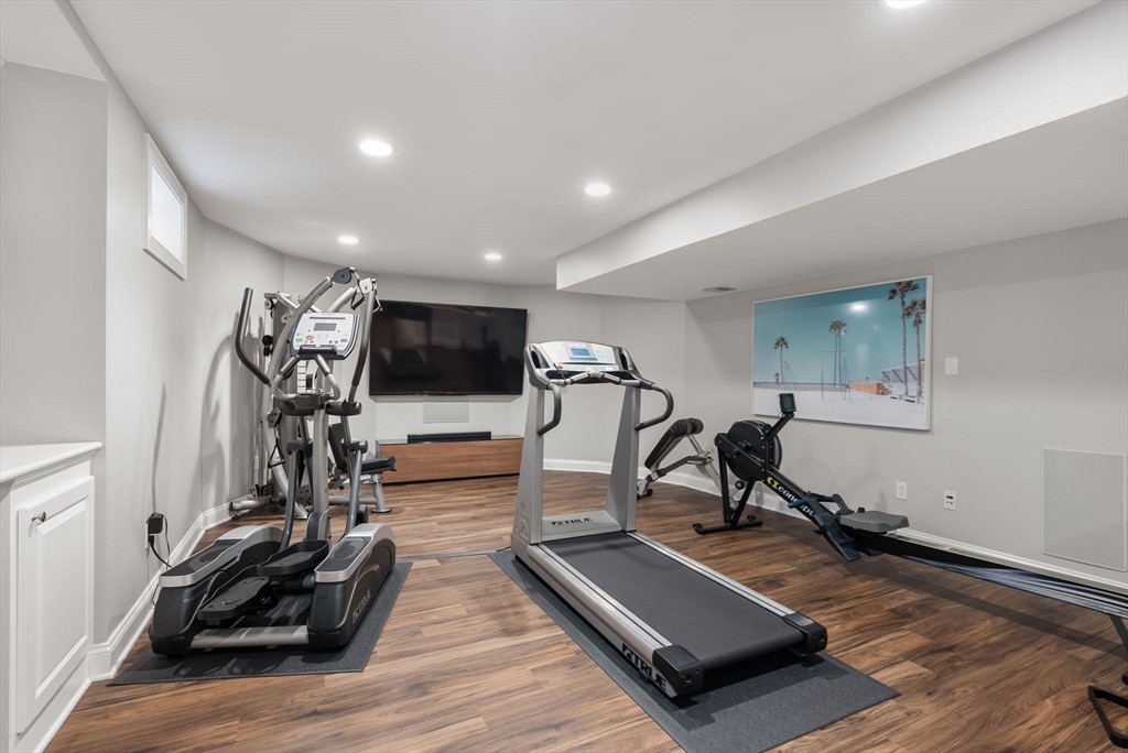 5 Beard Way Wellesley, MA 02482 - Photo 35 of 36 a view of a room with gym equipment