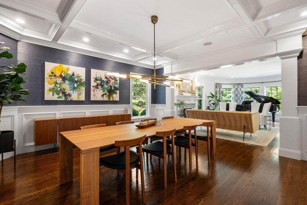 5 Beard Way Wellesley, MA 02482 - Photo 6 of 36 a view of a dining room with furniture window and wooden floor
