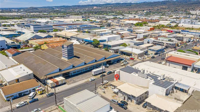 an aerial view of a city