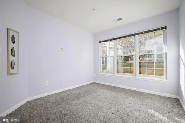 a view of a big room with closet and windows