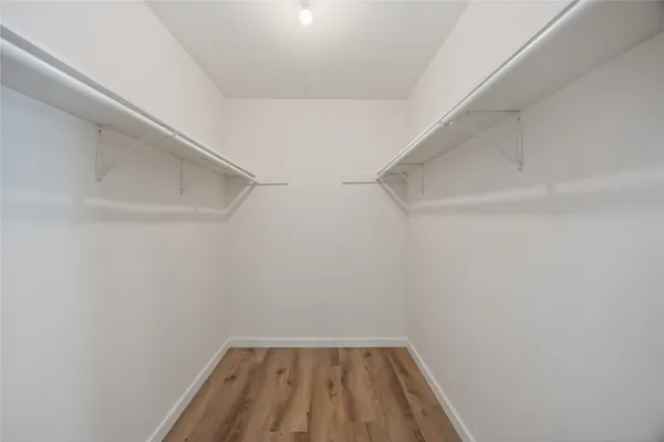 a view of small space with racks on the wall