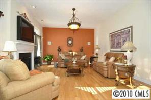 622 Panthers Way Fort Mill, SC 29708 - Photo 6 of 8 a living room with furniture a fireplace and a flat screen tv