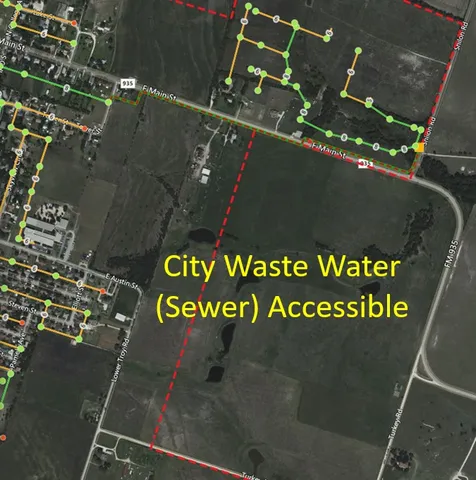 a view of lake with green space