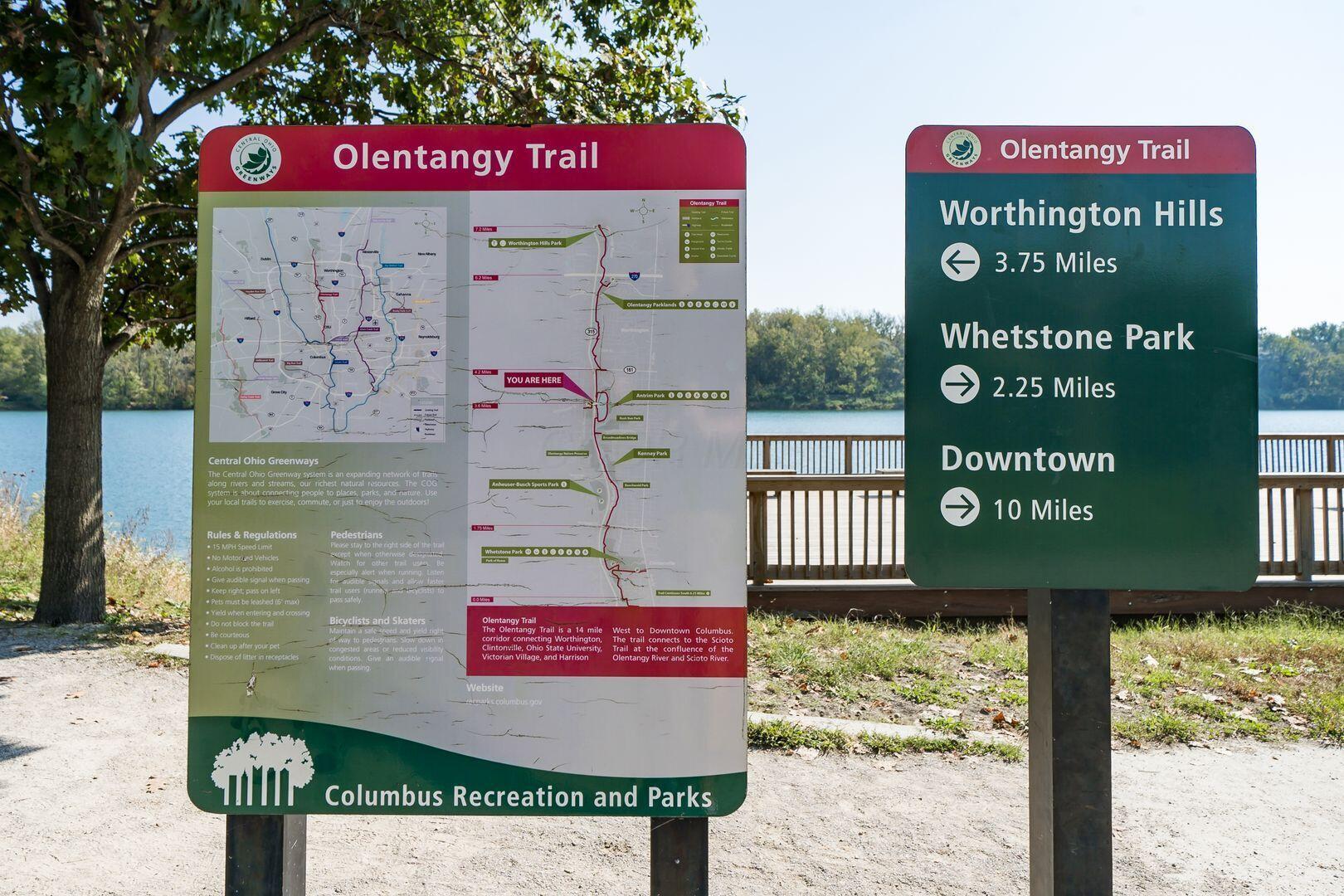 880 Lynbrook Road Columbus, OH 43235 - Photo 56 of 59 Bike Trail Map & Lake