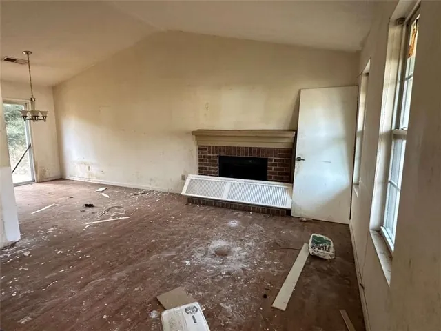 a view of a livingroom with a staircase