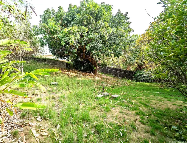 a view of yard with green space