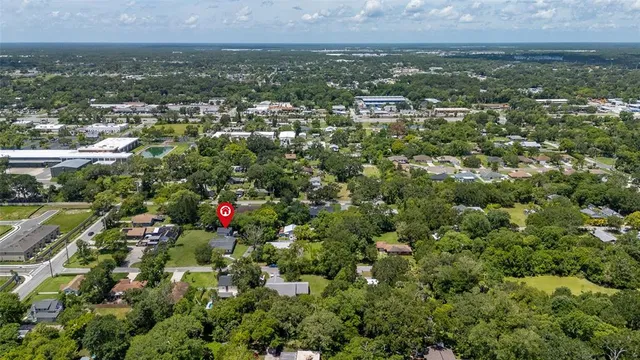 an aerial view of multiple house