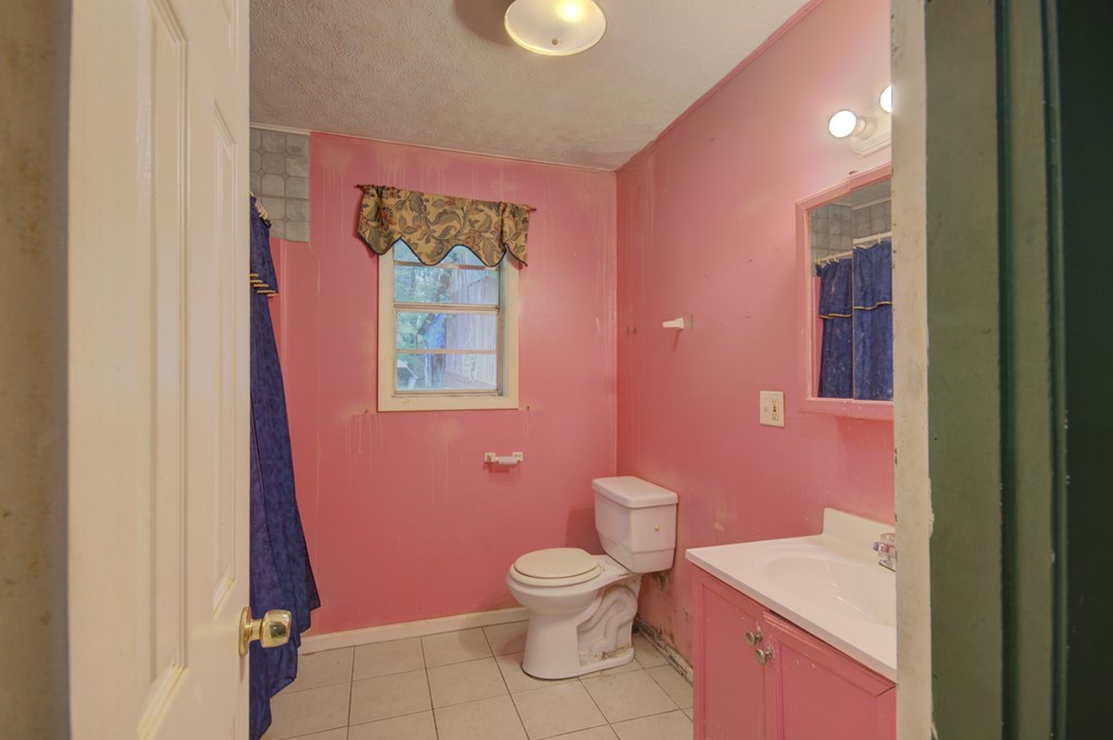 92 No-Where Road Blairsville, GA 30512 - Photo 10 of 36 a bathroom with a sink a toilet a mirror and vanity