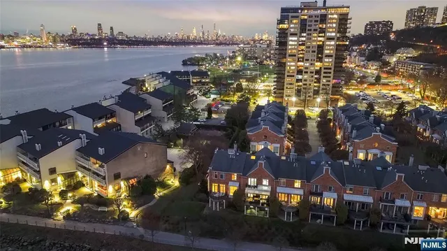 an aerial view of a city