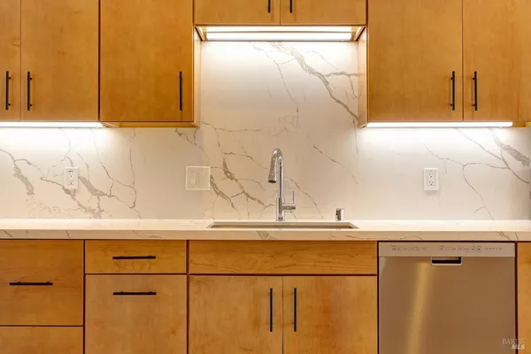 a view of balcony with furniture