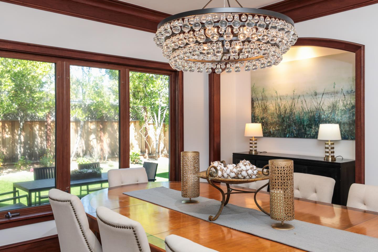 255 Lyell Street Los Altos, CA 94022 - Photo 12 of 50 a dining room with furniture a large window and a table