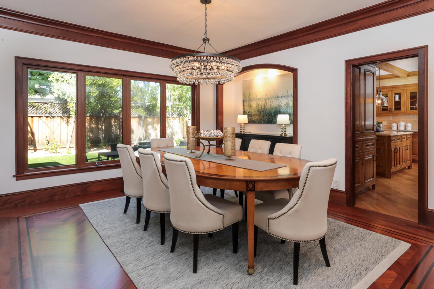 255 Lyell Street Los Altos, CA 94022 - Photo 14 of 50 a view of a dining room with furniture window and wooden floor