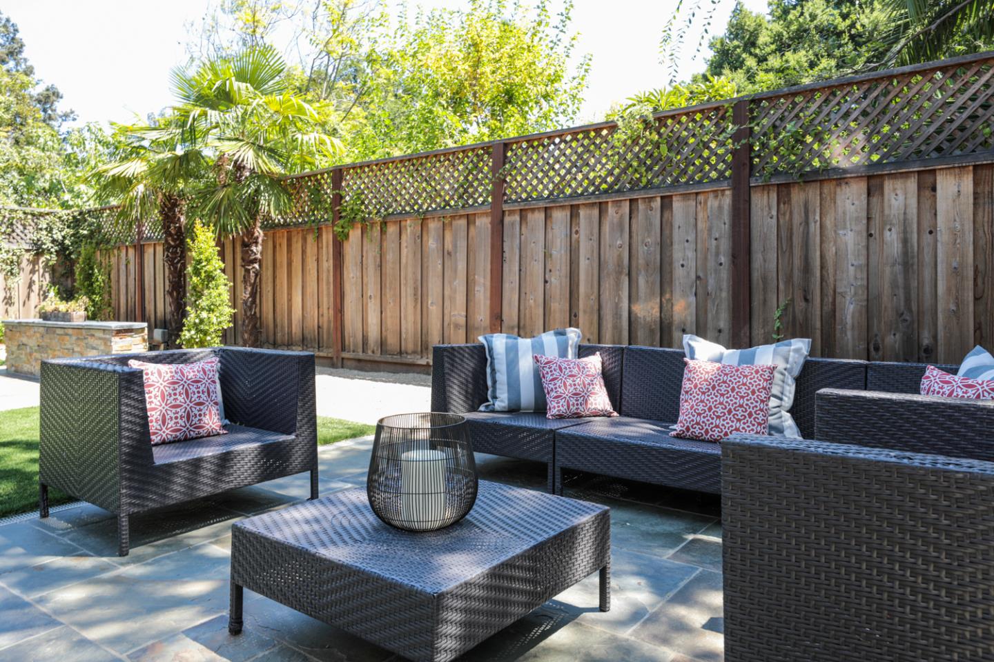 255 Lyell Street Los Altos, CA 94022 - Photo 28 of 50 a outdoor living space with furniture and a potted plant