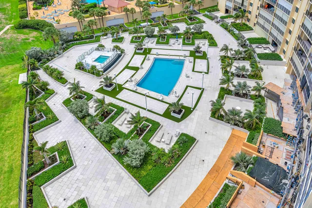 a view of a city with an ocean view