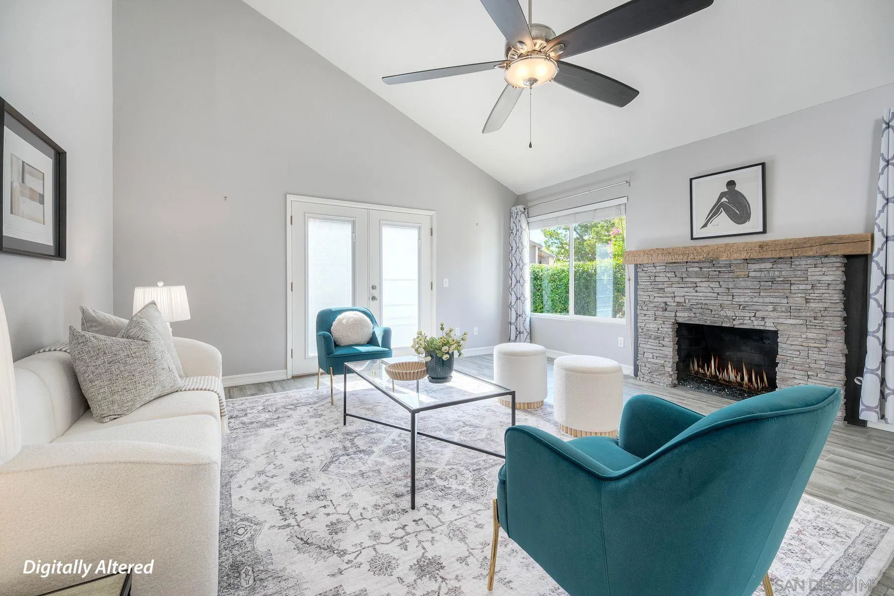 17240 Cuvee Court Poway, CA 92064 - Photo 10 of 62 a living room with furniture and a fireplace