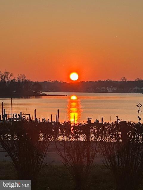 8419 Bay Road, Unit A Pasadena, MD 21122 - Photo 16 of 16 Sunset from Patio Main Level over Creek