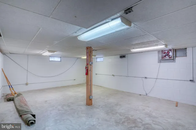 a room with a table and a window