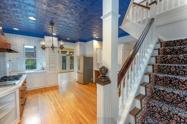 a view of a living room and a window