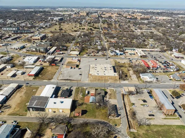 an aerial view of a city