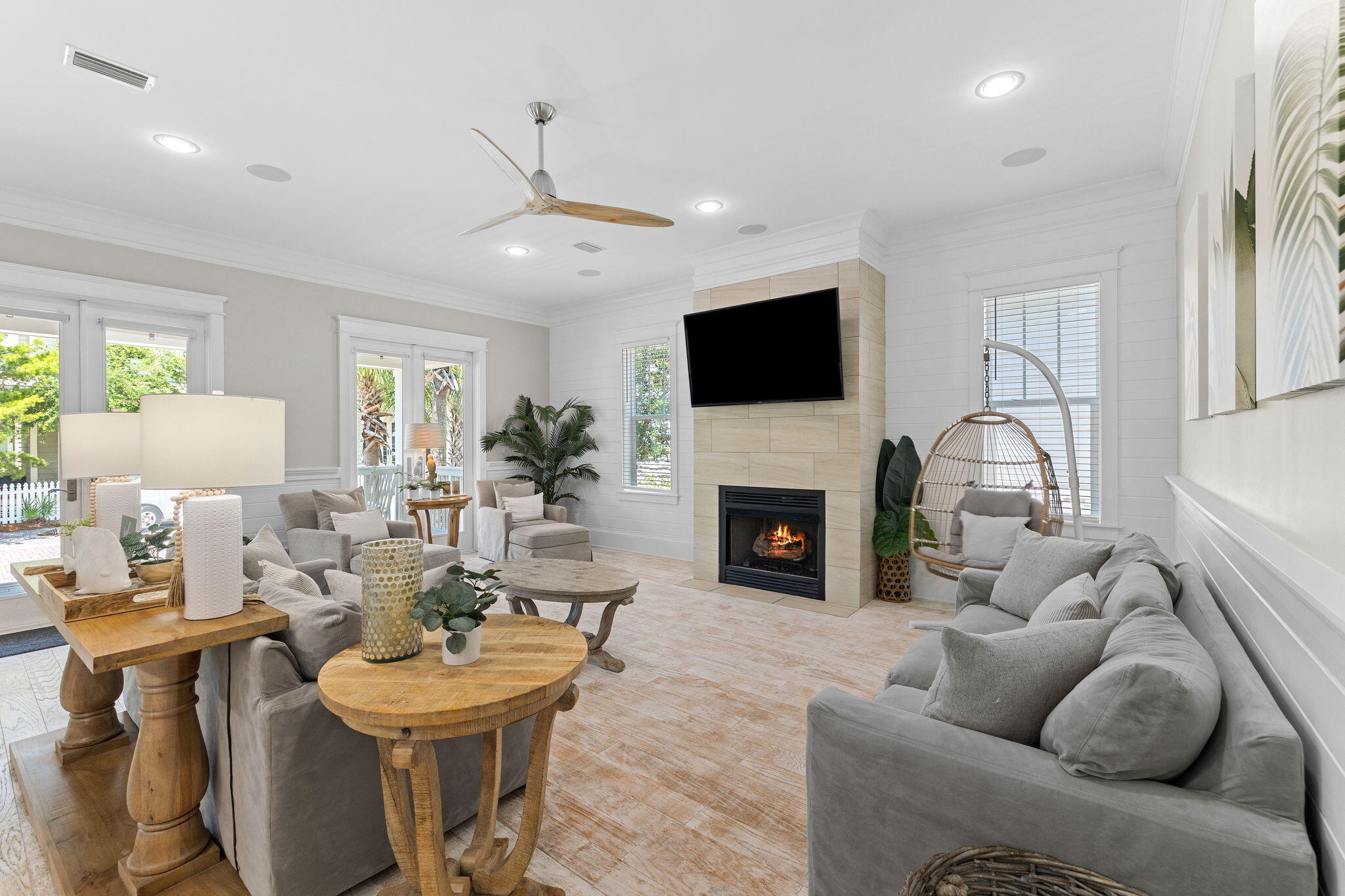 19 West Chester Street Inlet Beach, FL 32461 - Photo 1 of 49 a living room with furniture a fireplace and a flat screen tv