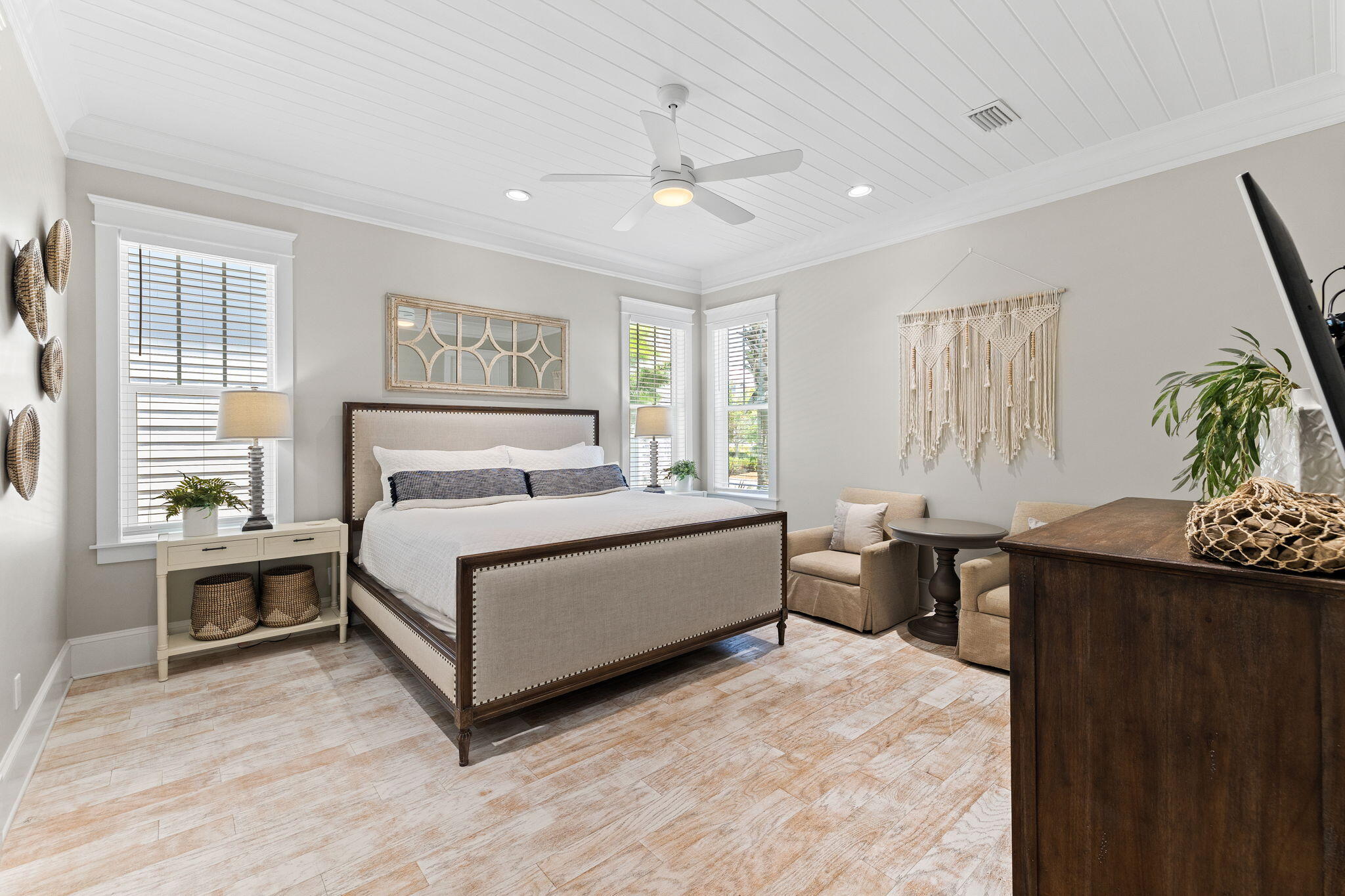 19 West Chester Street Inlet Beach, FL 32461 - Photo 17 of 49 a spacious bedroom with a bed and a table in it
