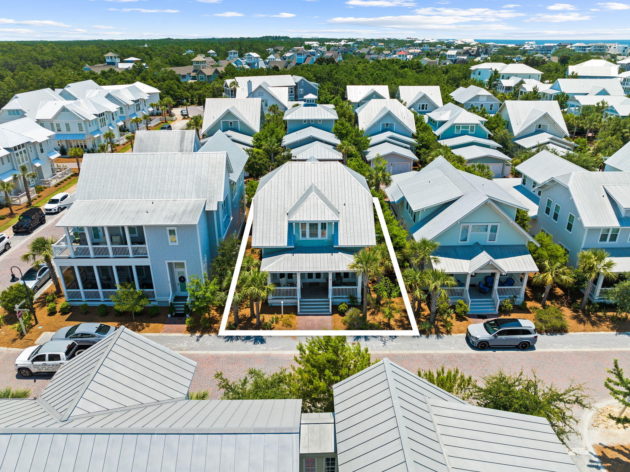 19 West Chester Street Inlet Beach, FL 32461 - Photo 34 of 49 a view of multiple houses with a yard