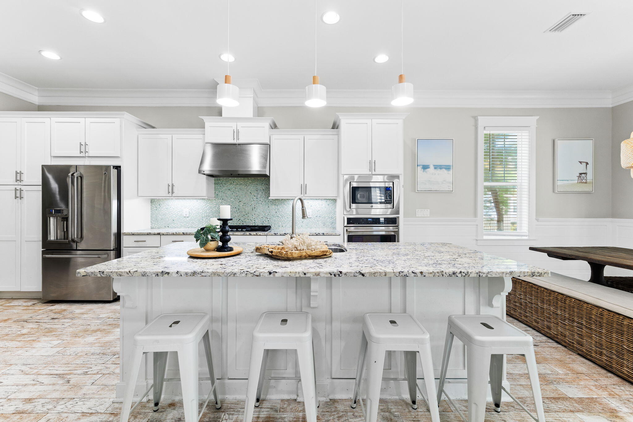 19 West Chester Street Inlet Beach, FL 32461 - Photo 5 of 49 a kitchen with stainless steel appliances granite countertop a sink and cabinets