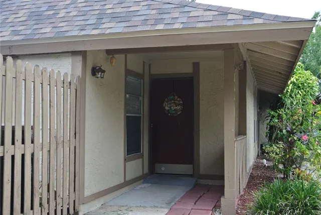 a backyard of a house