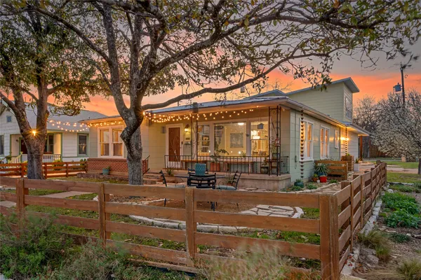 a front view of a building with street view