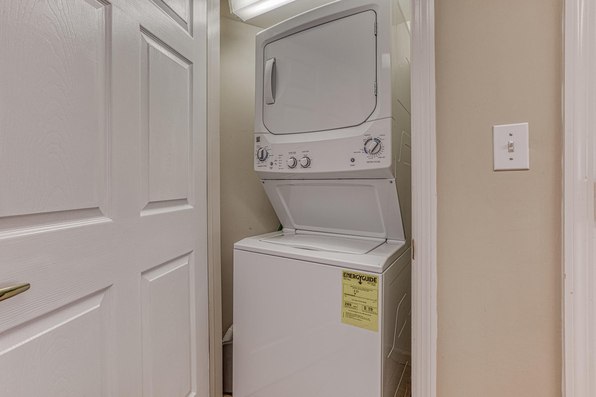 895 Santa Rosa Boulevard, Unit 214 Fort Walton Beach, FL 32548 - Photo 5 of 37 a close up of a washer and dryer