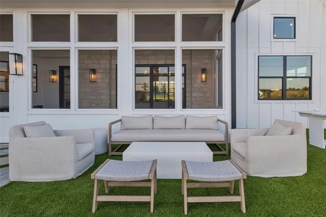 a view of a swimming pool with lounge chair