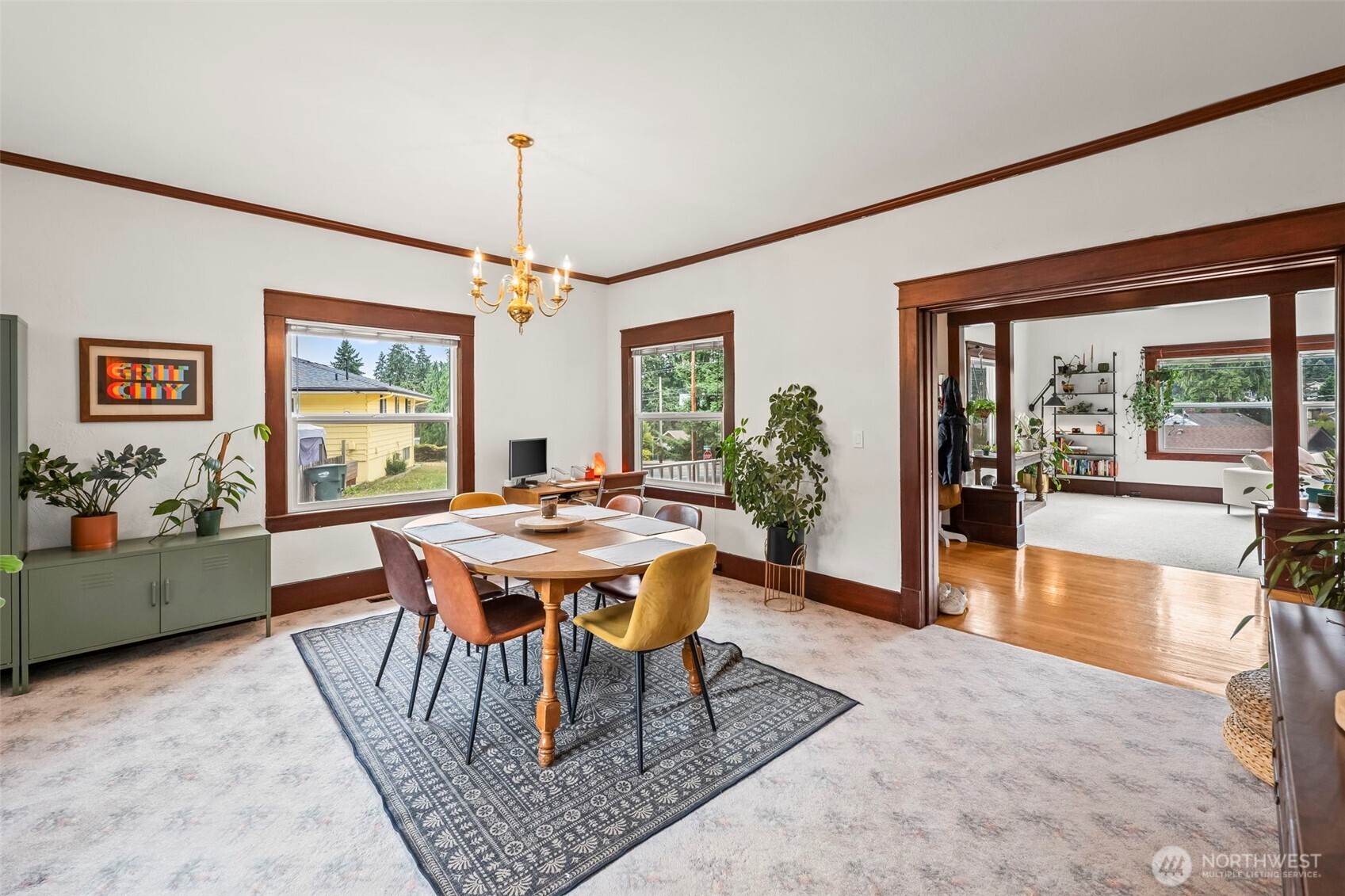 363 Del Monte Avenue Fircrest, WA 98466 - Photo 11 of 39 a dining room with furniture window and wooden floor