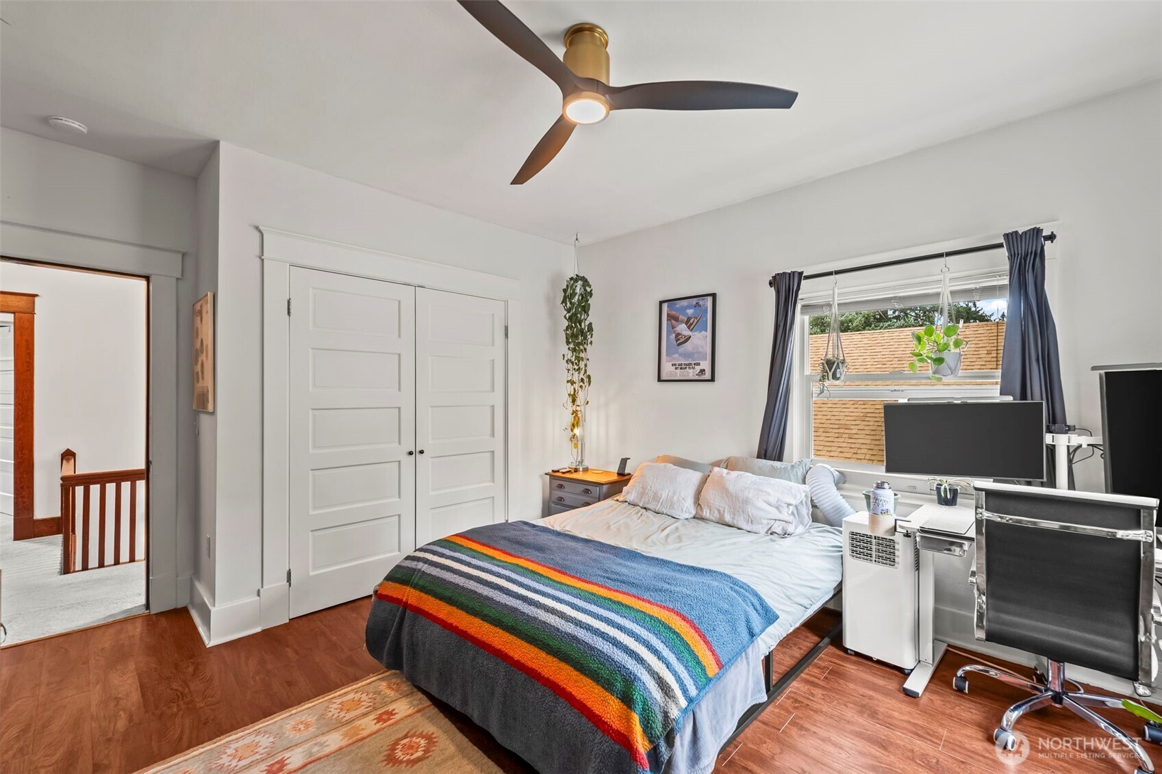 363 Del Monte Avenue Fircrest, WA 98466 - Photo 26 of 39 a bedroom with a bed and a workspace