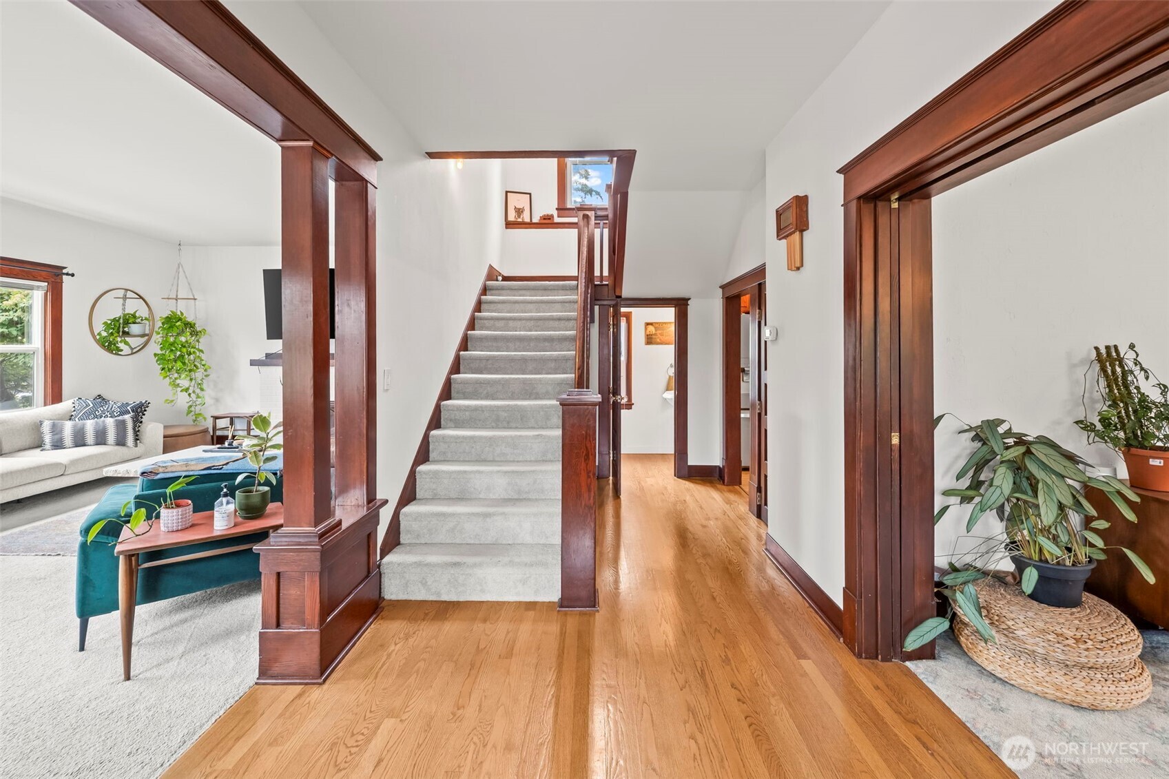 363 Del Monte Avenue Fircrest, WA 98466 - Photo 3 of 39 a view of entryway and hall with wooden floor