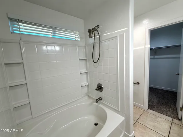 a bathroom with a shower and a bathtub