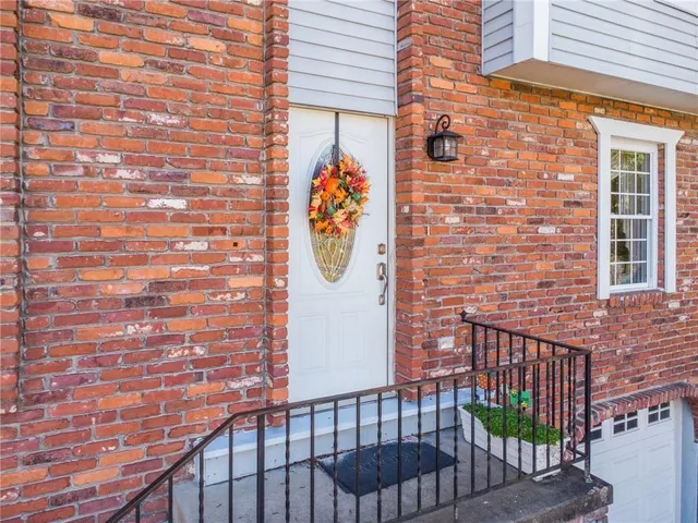 a view of a brick wall