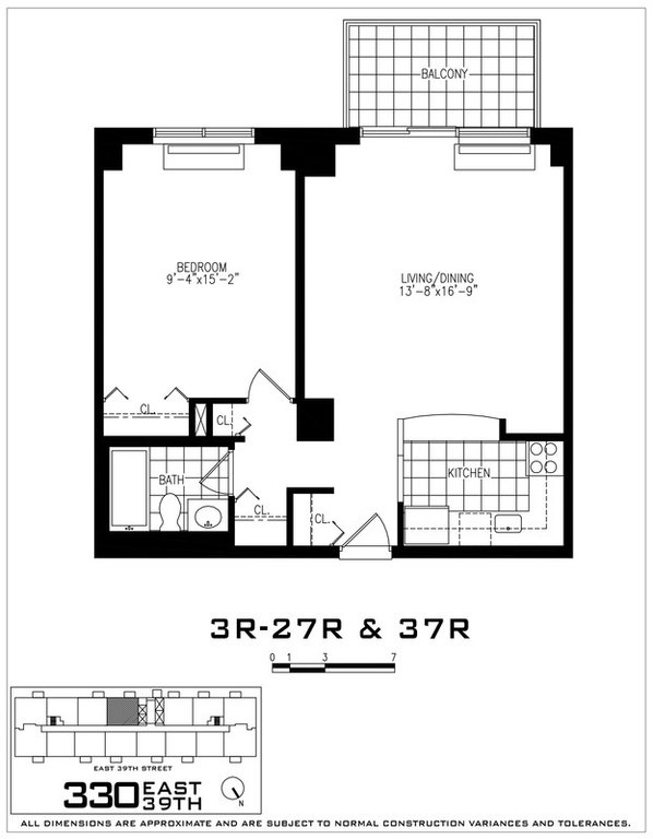 330 East 39th Street, Unit 3R Manhattan, NY 10016 - Photo 21 of 21 Floor Plan