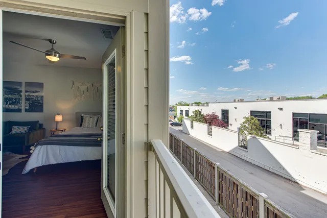 a view of a chair in wooden deck