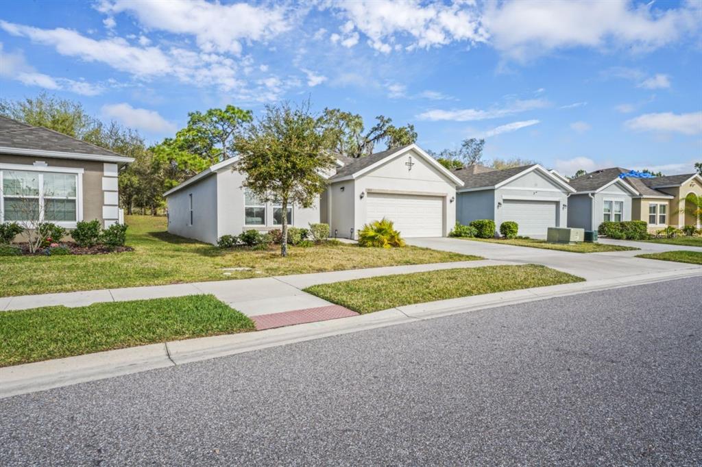571 Old Windsor Way Spring Hill, FL 34609 - Photo 48 of 61 a view of house with a big yard and potted plants