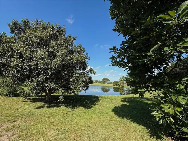 a view of a lake with houses