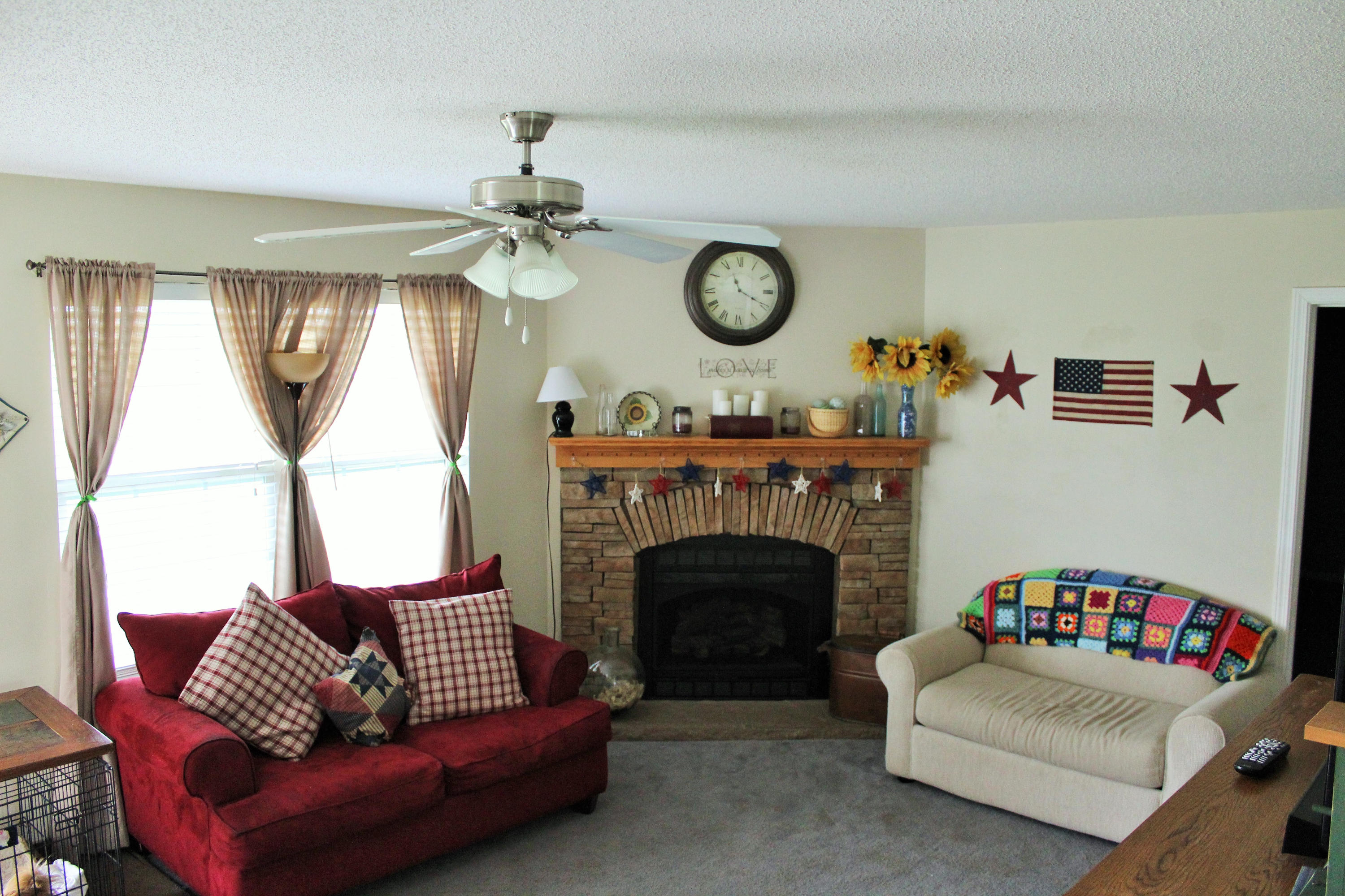 200 Kent Road Wirtz, VA 24184 - Photo 4 of 30 a living room with furniture a fireplace and a large window