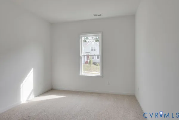 an empty room with a window