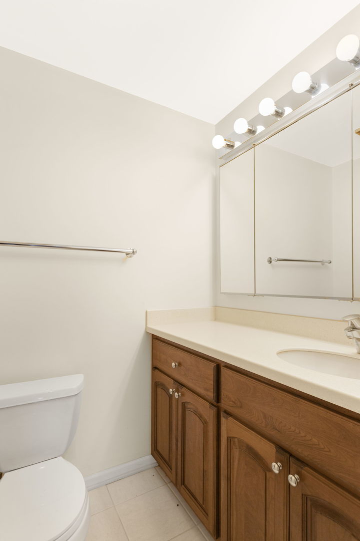 1140 Old Mill Road, Unit 304F Hinsdale, IL 60521 - Photo 14 of 21 a bathroom with a sink a toilet and vanity