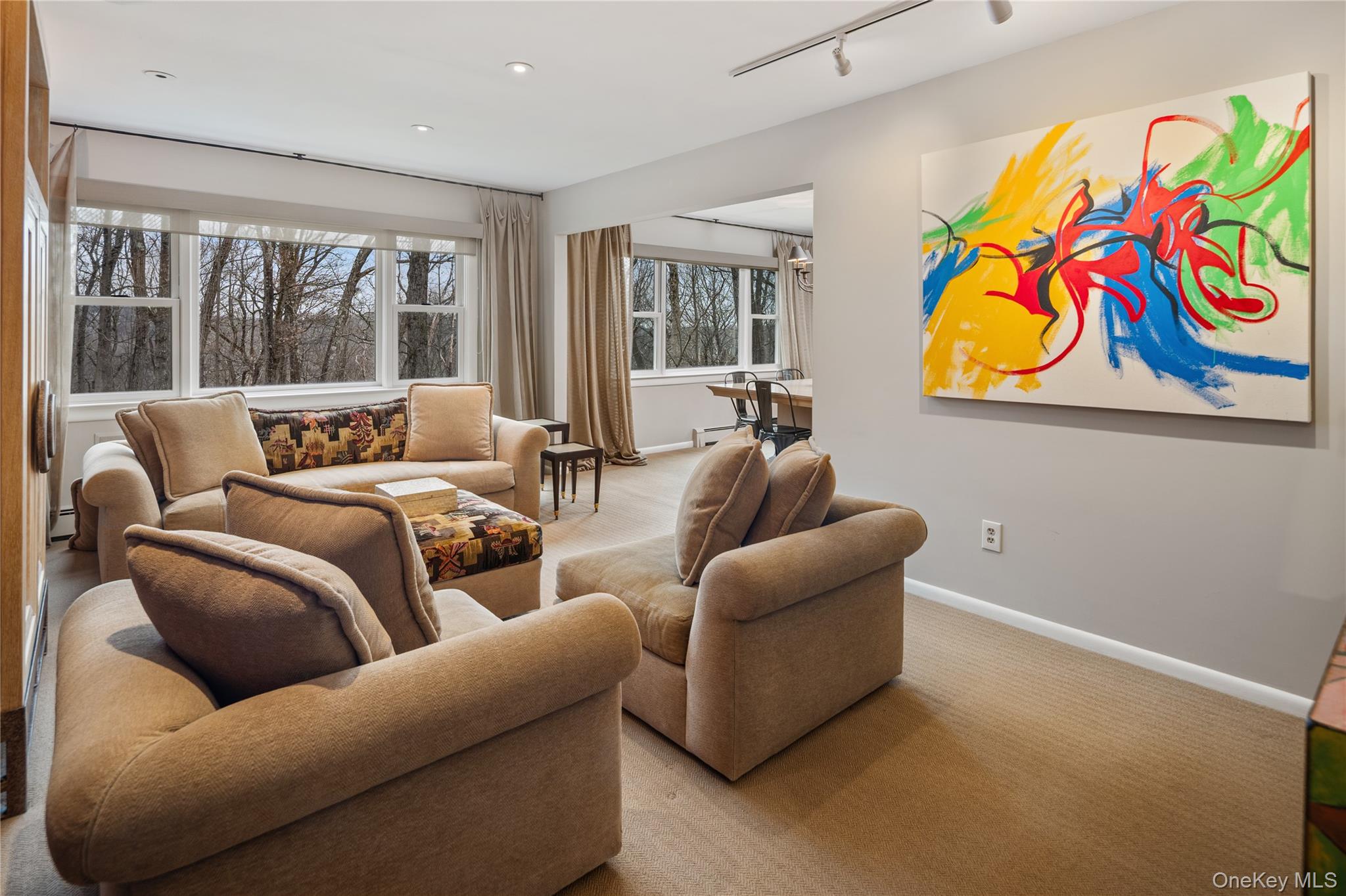 39 Mayberry Road Chappaqua, NY 10514 - Photo 13 of 44 a living room with furniture and a large window