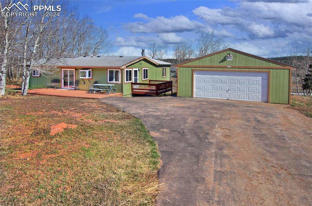 3BR, 2BA ranch style home on a .69 acre lot in Divide.