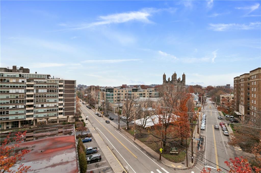 4625 Fifth Avenue, Unit 607 Pittsburgh, PA 15213 - Photo 7 of 22 a view of a city with tall buildings