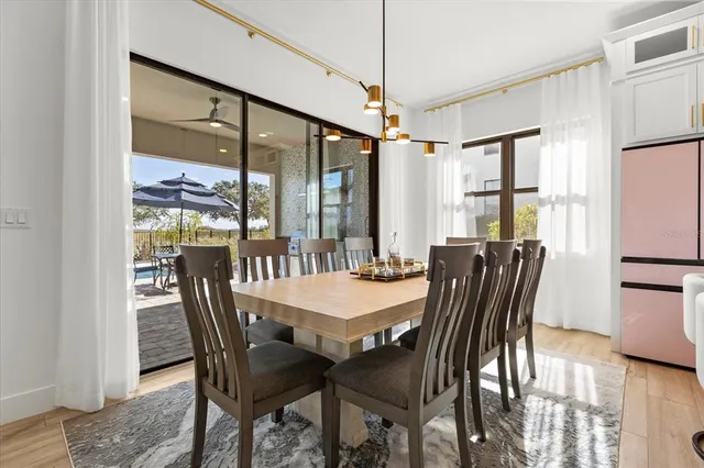 a view of kitchen with breakfast area