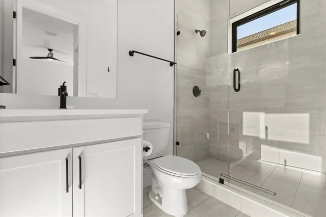 a view of a swimming pool with an ocean view