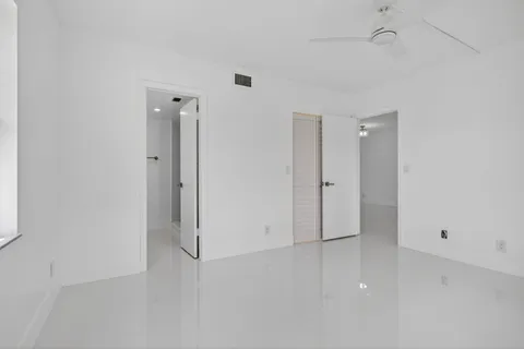 an empty room with an entryway