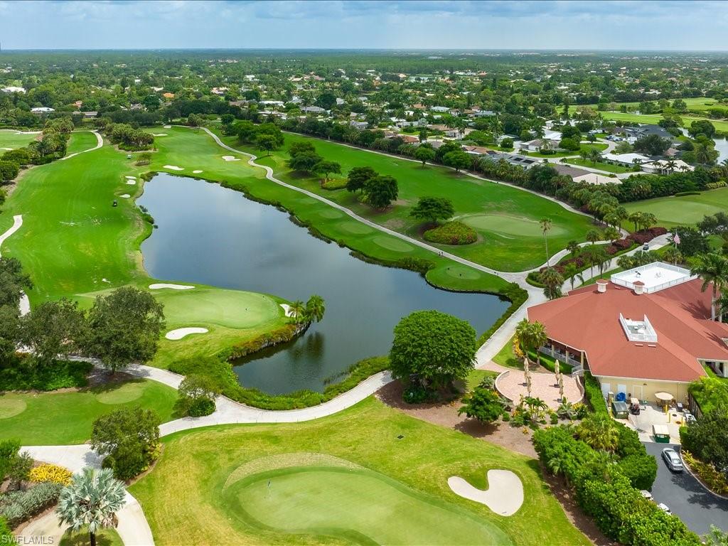 436 Golfview Drive Naples, FL 34110 - Photo 44 of 44 an aerial view of a residential houses with outdoor space and a lake view
